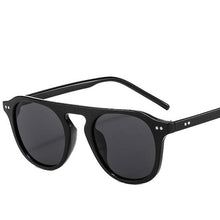 Load image into Gallery viewer, Retro Rivet Women‘s Sunglasses Round Pilot Eyewear Trending Single Bridge Black Yellow Sun Glasses Men Shades