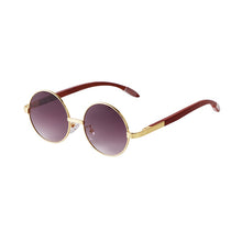 Load image into Gallery viewer, Retro Rivets Brown Gradient Round Sunglasses Men 2023 Designer Steampunk 90s Circle Metal Frame Shades Eyewear Women Sun Glasses