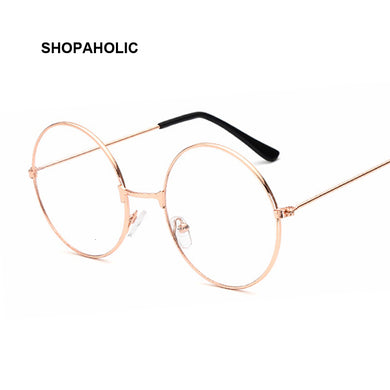 Retro Round Computer Glasses For Women Men Small Metal Frame Clear Lens Black Eye Glasses Female Male Transparent UV400