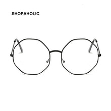 Load image into Gallery viewer, Retro Round Computer Glasses For Women Men Small UV400 Metal Frame Clear Lens Black Eye Glasses Female Male Transparent