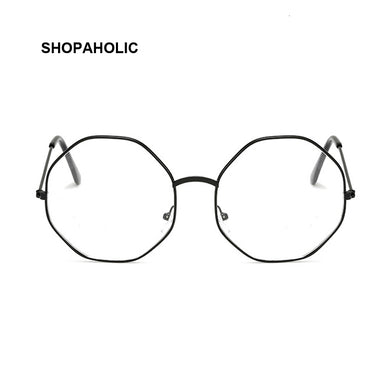 Retro Round Computer Glasses For Women Men Small UV400 Metal Frame Clear Lens Black Eye Glasses Female Male Transparent