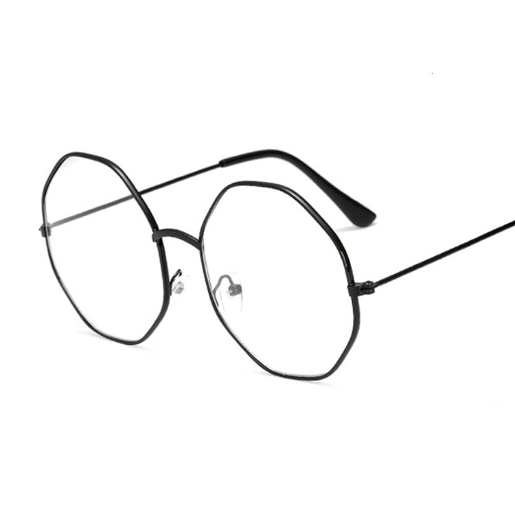 Retro Round Computer Glasses For Women Men Small UV400 Metal Frame Clear Lens Black Eye Glasses Female Male Transparent