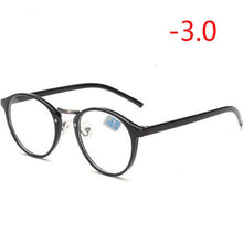 Load image into Gallery viewer, Retro Round Eye Glasses Men Women Ultra Light Myopia Eyeglasses Myopia glasses finished -1 -1.5 -2 -2.5 -3 -3.5 -4 -4.5 -5 -6