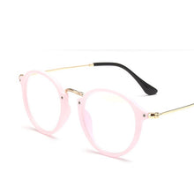 Load image into Gallery viewer, Retro Round Eyeglasses Women Glasses Frame Men ZERO Diopter Decoration Eyewear Myopia Frame Fake Glasses eyeglass case