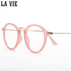 Retro Round Eyes Glasses Frame Alloy legs Ultra Light Vintage Myopia Eyeglasses Frame Plain Lens oculos de grau femininos