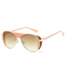 Load image into Gallery viewer, Retro Round Fishing Sunglasses Women Brand Designer Sun Glasses for Women Alloy Mirror Sunglasses Ray Female Oculos De Sol