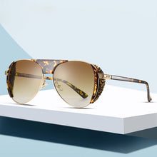 Load image into Gallery viewer, Retro Round Fishing Sunglasses Women Brand Designer Sun Glasses for Women Alloy Mirror Sunglasses Ray Female Oculos De Sol