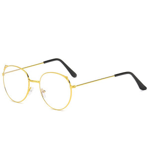 Occhiali da vista anti-radiazioni anti-blu con montatura rotonda retrò Cat Ear Ultralight Uomo Donna Occhiali con blocco della luce blu Occhiali Studenti 