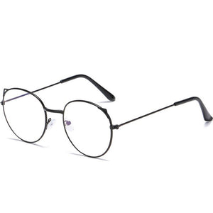 Occhiali da vista anti-radiazioni anti-blu con montatura rotonda retrò Cat Ear Ultralight Uomo Donna Occhiali con blocco della luce blu Occhiali Studenti 