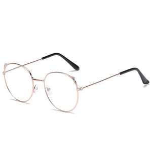 Occhiali da vista anti-radiazioni anti-blu con montatura rotonda retrò Cat Ear Ultralight Uomo Donna Occhiali con blocco della luce blu Occhiali Studenti 