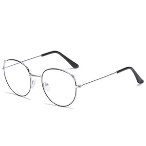 Occhiali da vista anti-radiazioni anti-blu con montatura rotonda retrò Cat Ear Ultralight Uomo Donna Occhiali con blocco della luce blu Occhiali Studenti 