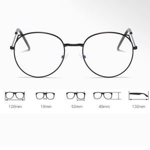 Occhiali da vista anti-radiazioni anti-blu con montatura rotonda retrò Cat Ear Ultralight Uomo Donna Occhiali con blocco della luce blu Occhiali Studenti 