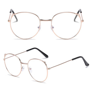 Occhiali da vista anti-radiazioni anti-blu con montatura rotonda retrò Cat Ear Ultralight Uomo Donna Occhiali con blocco della luce blu Occhiali Studenti 