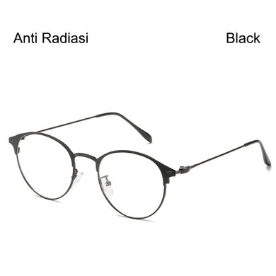 Retro Round Frame Glasses Ultralight Men Women  Blue Light Blocking Glasses Eyewear Students R4T1