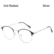 Carica l&#39;immagine nel visualizzatore di Gallery, Retro Round Frame Glasses Ultralight Men Women  Blue Light Blocking Glasses Eyewear Students R4T1