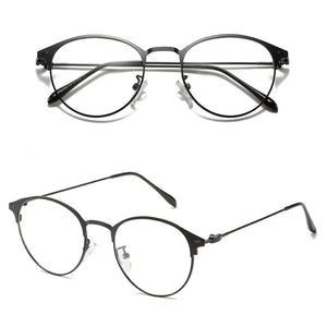Retro Round Frame Glasses Ultralight Men Women  Blue Light Blocking Glasses Eyewear Students R4T1