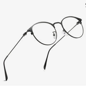 Retro Round Frame Glasses Ultralight Men Women  Blue Light Blocking Glasses Eyewear Students R4T1