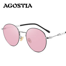 Load image into Gallery viewer, Retro Round Frame Marine Anti-Blue Photochromic Glasses Men Retro Sunglasses