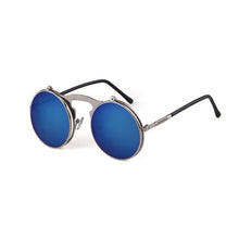 Load image into Gallery viewer, Retro Round Frame Metal Steampunk Flip Cover Male Sunglasses Flip Cover Goggles Female Style Hipster Glasses Gafas De Sol