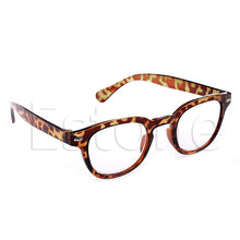 Load image into Gallery viewer, Retro Round Frame Rimed Reading Glasses Eyeglasses Leopard-print Black +1 to +4 P9JA