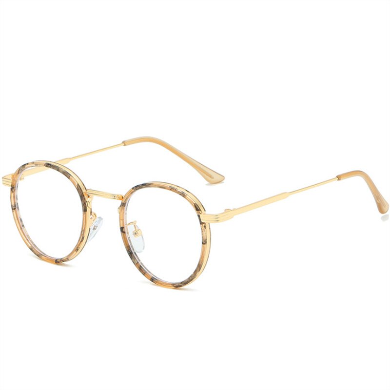 Retro Round Glasses Frame Women Eyeglasses Computer Myopia Optical Anti-blue light Spectacle Frame Female