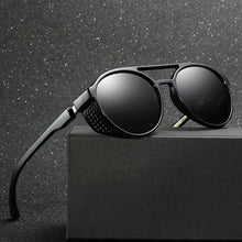 Load image into Gallery viewer, Retro Round Hollow Steampunk Sunglasses Vintage Men Goggles Sunglass Steam Punk Sun glasses Classical Twin-Beams Glasses