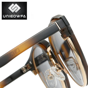 Retro Round Magnet Clip On Glasses Frame Women Optical Prescription Eyeglasses Frame Men Myopia Polarized 3 in 1 Sunglasses 2023