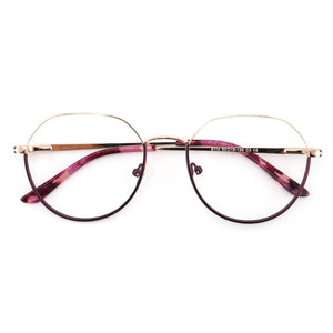 Retro Round Metal Prescription Eyeglasses Frames  Brand Design Clear Glasses Women Customizable Diopters Glasses