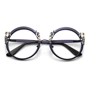 Retro Round Metal Prescription Eyeglasses Frames Luxury Brand Design Clear Glasses Women Fashion Customizable Diopters Glasses