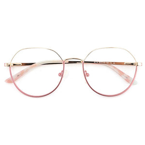 Retro Round Metal Prescription Eyeglasses Frames  Brand Design Clear Glasses Women Customizable Diopters Glasses