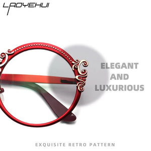 Retro Round Metal Prescription Eyeglasses Frames  Brand Design Clear Glasses Women Customizable Diopters Glasses