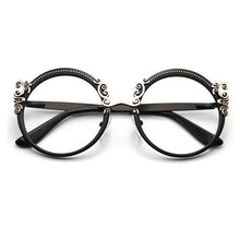 Load image into Gallery viewer, Retro Round Metal Prescription Eyeglasses Frames  Brand Design Clear Glasses Women Customizable Diopters Glasses