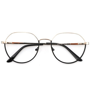 Retro Round Metal Prescription Eyeglasses Frames  Brand Design Clear Glasses Women Customizable Diopters Glasses
