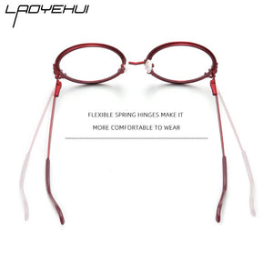 Retro Round Metal Prescription Eyeglasses Frames  Brand Design Clear Glasses Women Customizable Diopters Glasses
