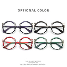 Load image into Gallery viewer, Retro Round Metal Prescription Eyeglasses Frames  Brand Design Clear Glasses Women Customizable Diopters Glasses