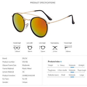 Retro Round Metal Sunglasses Men Women Steampunk Brand Designer Glasses Metal Frame Shades Eyewear Oculos De Sol UV400