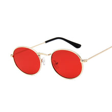 Load image into Gallery viewer, Retro Round Pink Sunglasses Women Brand Designer Sun Glasses For Women Alloy Mirror Female Oculos De Sol Brown