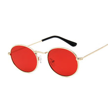 Load image into Gallery viewer, Retro Round Pink Sunglasses Women Brand Designer Sun Glasses For Women Alloy Mirror Female Oculos De Sol Brown