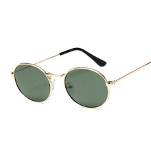 Load image into Gallery viewer, Retro Round Pink Sunglasses Women Brand Designer Sun Glasses For Women Alloy Mirror Female Oculos De Sol Brown