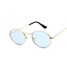 Load image into Gallery viewer, Retro Round Pink Sunglasses Women Brand Designer Sun Glasses For Women Alloy Mirror Female Oculos De Sol Brown