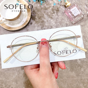 Retro Round Small Eyeglasses Frame Women Optical Myopia Prescription Frame Glasses Female Vintage Anti Blue Light UV Eyewear