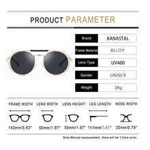 Load image into Gallery viewer, Retro Round Steampunk Sunglasses Men Women Side Shield Goggles Metal Frame Gothic Mirror Lens Sun Glasses