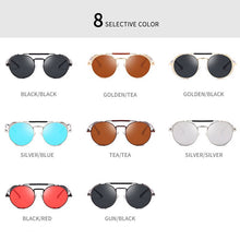 Load image into Gallery viewer, Retro Round Steampunk Sunglasses Men Women Side Shield Goggles Metal Frame Gothic Mirror Lens Sun Glasses