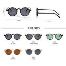 Load image into Gallery viewer, Retro Round Sunglasses Men Brand Designer Vintage Small Sun Glasses Women Fashionable Hip Hop Style Eyewear Green Lens UV400