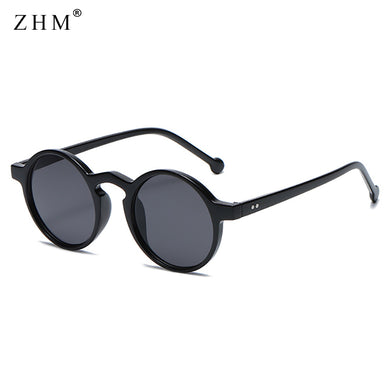Retro Round Sunglasses Women Brand Designer Classic Vintage Small Frame Sun Glasses Ladies Black Driving Eyewear Korean Style