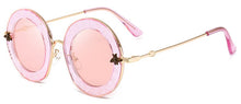 Load image into Gallery viewer, Retro Round Sunglasses Women Brand Designer English Letters Bee Metal Frame round sun glasses for women UV400