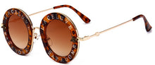 Load image into Gallery viewer, Retro Round Sunglasses Women Brand Designer English Letters Bee Metal Frame round sun glasses for women UV400