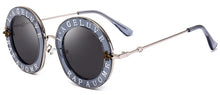 Load image into Gallery viewer, Retro Round Sunglasses Women Brand Designer English Letters Bee Metal Frame round sun glasses for women UV400