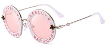Load image into Gallery viewer, Retro Round Sunglasses Women Brand Designer English Letters Bee Metal Frame round sun glasses for women UV400