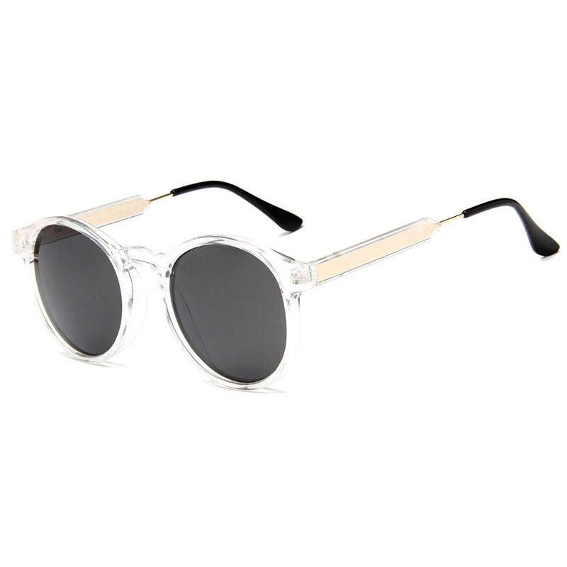 Retro Round Sunglasses Women Men Brand Design Transparent Female Sun glasses Men Oculos De Sol Feminino Lunette Soleil